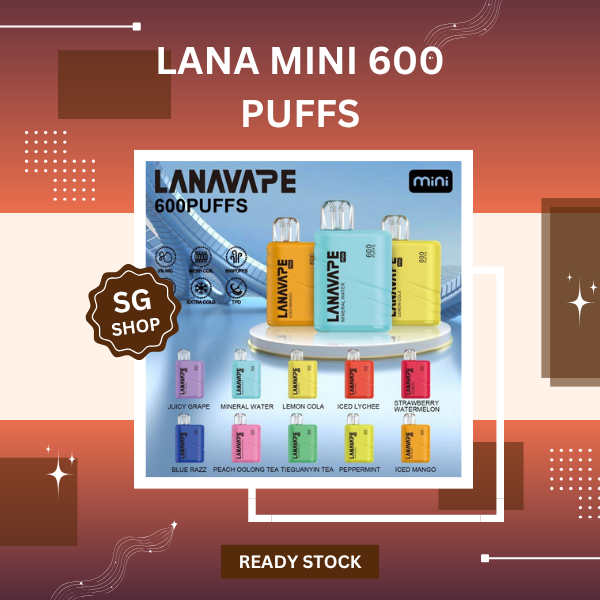 Lana Mini 600 Puffs Disposable Vape Device showing sleek pocket-sized design