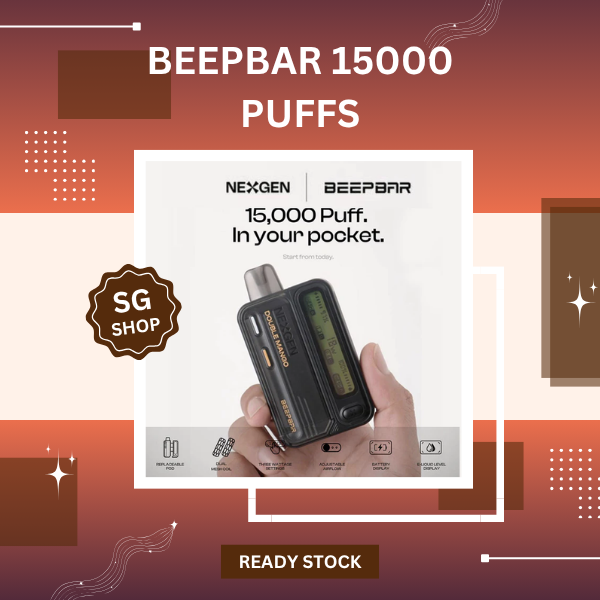 Nexgen Beepbar 15000 Puffs disposable vape pod device with full LED screen display
