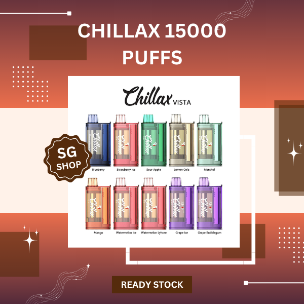Chillax 15000 Puffs Disposable Vape with smart LED display screen