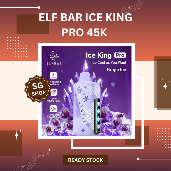 Elf Bar Ice King Pro 45K disposable vape device front view