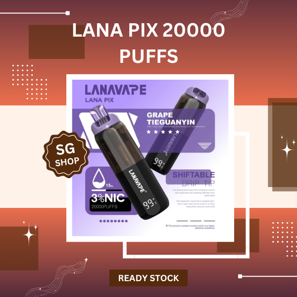 Lana Pix 20000 Puffs Disposable Vape Device with Smart LED Screen