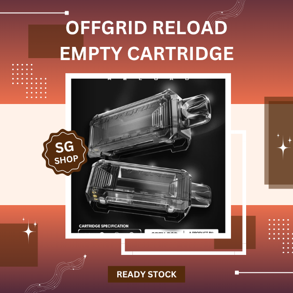 Offgrid Reload Empty Cartridge 10ml refillable vape pod close up view