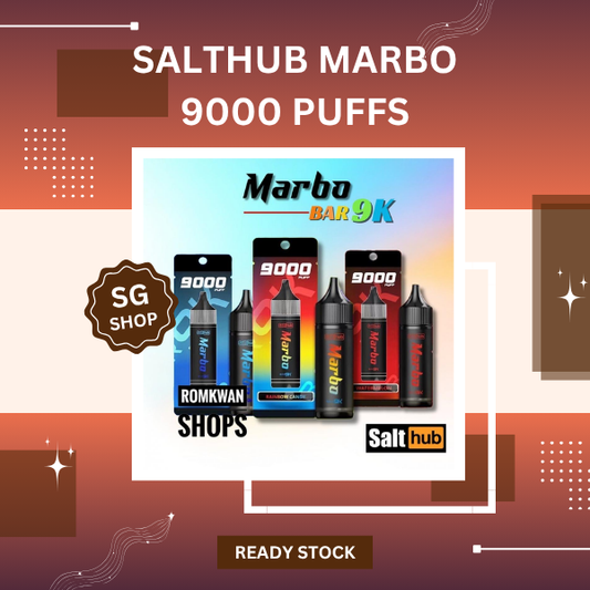 Salthub Marbo 9000 Puffs disposable vape device with adjustable airflow dial