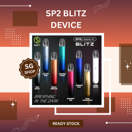 SP2 Blitz Device sleek aluminum closed pod vape starter kit
