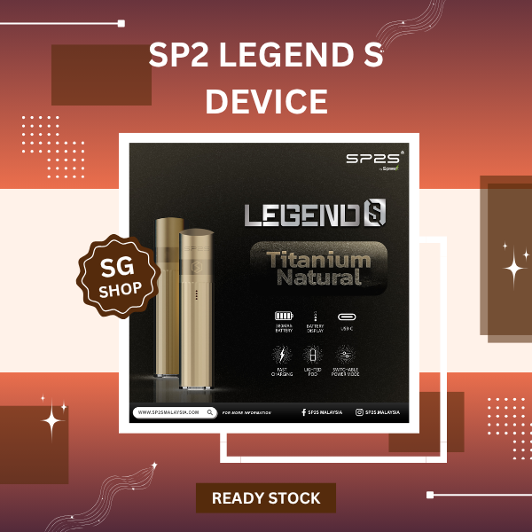 SP2S Legend S Device Titanium Black close up showing LED battery display and USB-C port