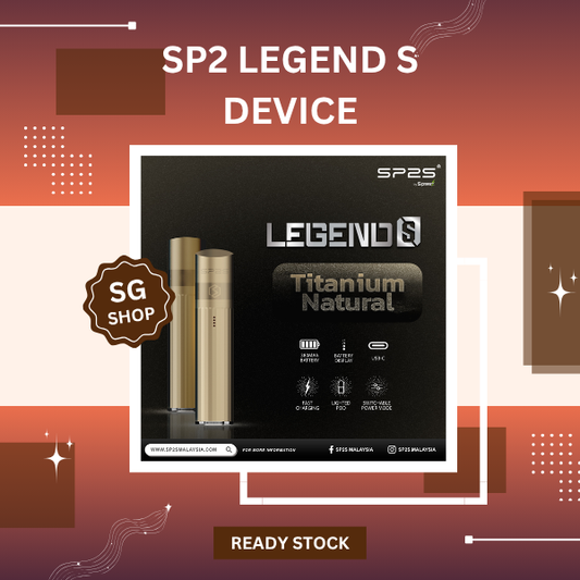 SP2S Legend S Device Titanium Black close up showing LED battery display and USB-C port